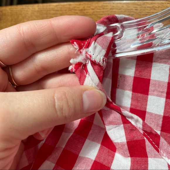 Red Gingham Ruffle Top - Picture 7 of 8